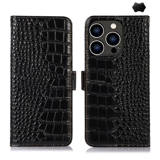 Crocodile Top Layer Cowhide Leather Phone Case, For iPhone 16 Pro, For iPhone 16 Plus, For iPhone 16, For iPhone 15 Pro Max, For iPhone 15 Pro, For iPhone 15 Plus