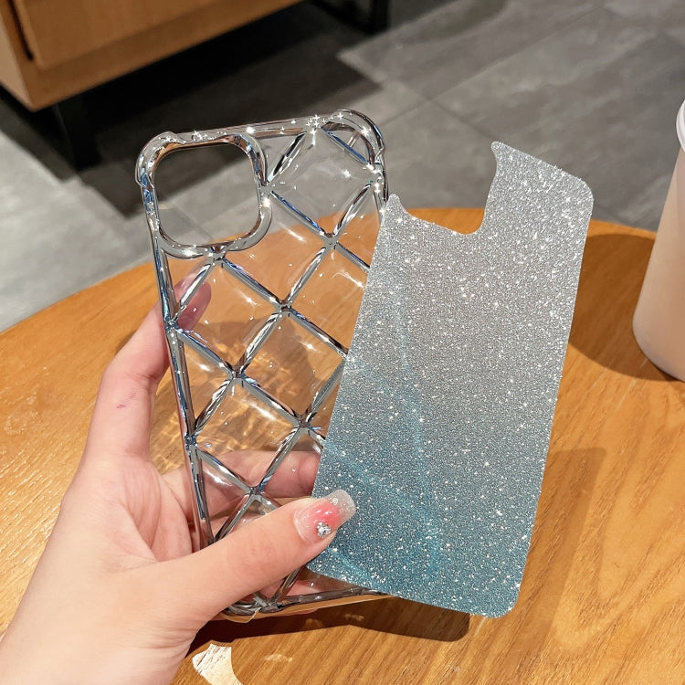 3D Diamond Lattice Laser Engraving Glitter Paper Phone Case, For iPhone 14 / 13, For iPhone 15 Pro Max, For iPhone 14 Pro, For iPhone 15 Pro
