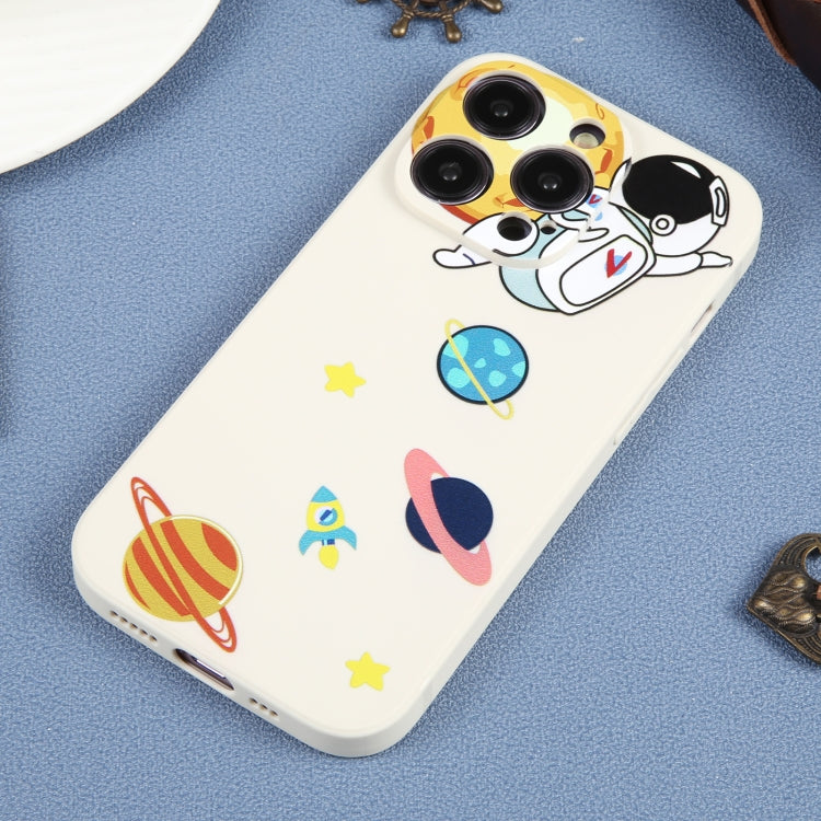Hug Moon Astronaut Pattern TPU Phone Case