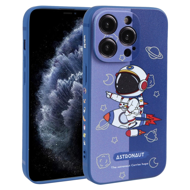 Color Contrast Astronaut Pattern TPU Phone Case