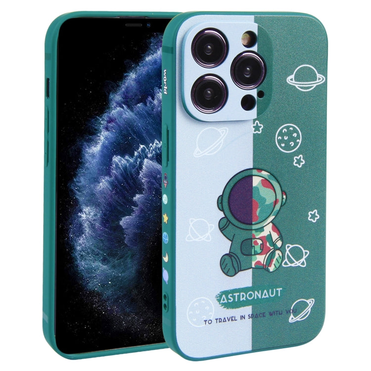 Color Contrast Astronaut Pattern TPU Phone Case
