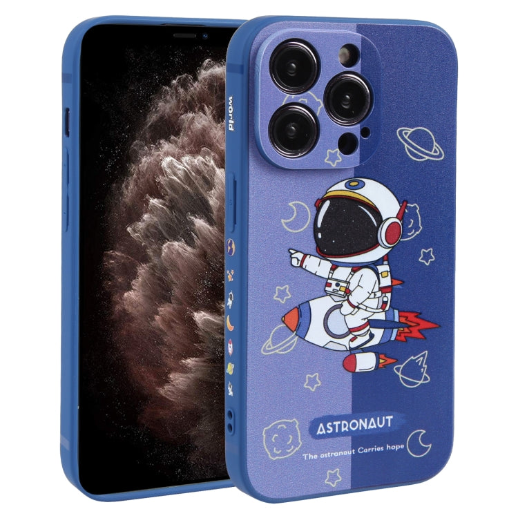 Color Contrast Astronaut Pattern TPU Phone Case
