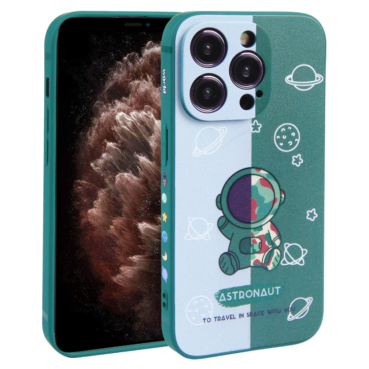 Color Contrast Astronaut Pattern TPU Phone Case