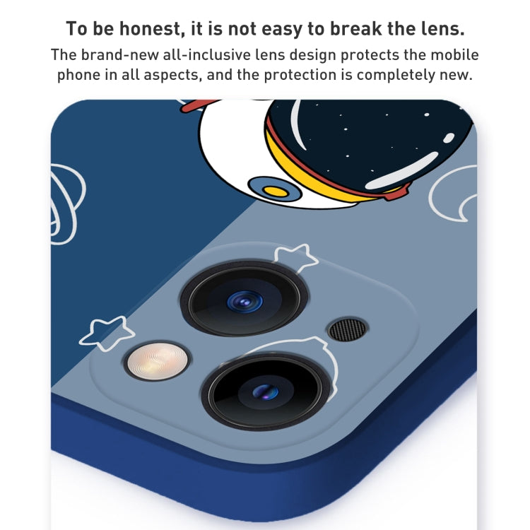 Color Contrast Astronaut Pattern TPU Phone Case