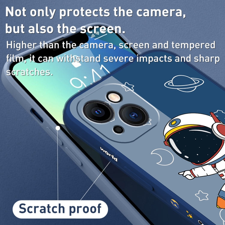 Color Contrast Astronaut Pattern TPU Phone Case
