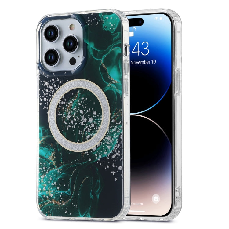 Dual-side IMD Marble Magsafe Phone Case, For iPhone 14 Pro, For iPhone 14 Pro Max, For iPhone 15 Plus