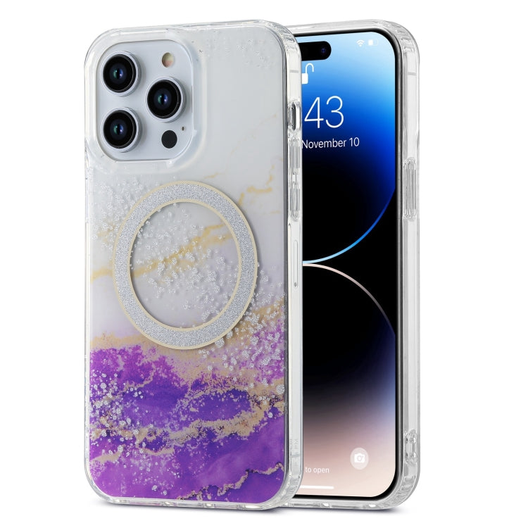 Dual-side IMD Marble Magsafe Phone Case, For iPhone 14 Pro, For iPhone 14 Pro Max, For iPhone 15 Plus