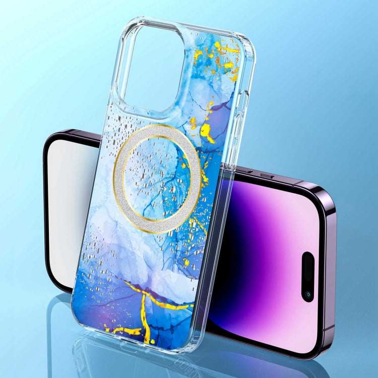 Dual-side IMD Marble Magsafe Phone Case, For iPhone 15 Pro Max, For iPhone 14, For iPhone 15 Pro