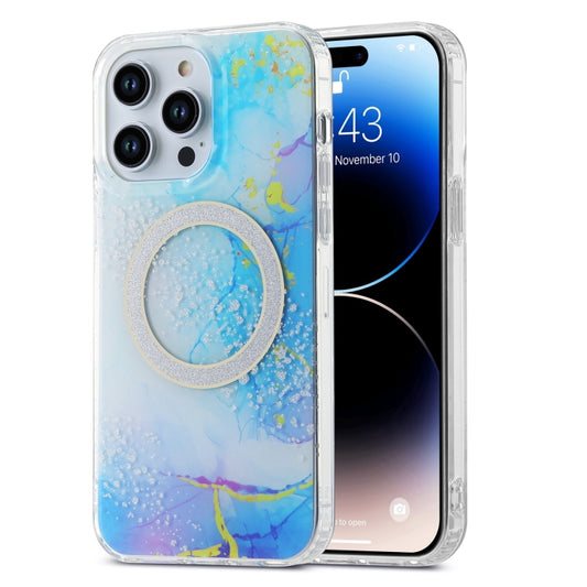 Dual-side IMD Marble Magsafe Phone Case, For iPhone 15 Pro Max, For iPhone 14, For iPhone 15 Pro