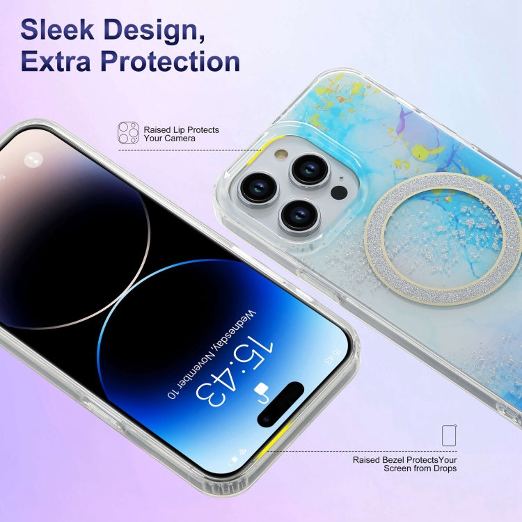 Dual-side IMD Marble Magsafe Phone Case, For iPhone 14 Pro, For iPhone 14 Pro Max, For iPhone 15 Plus