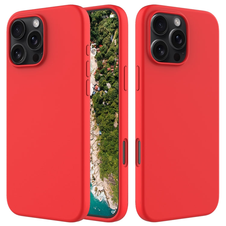 Solid Color Silicone Phone Case, For iPhone 16e, For iPhone 16 Pro Max