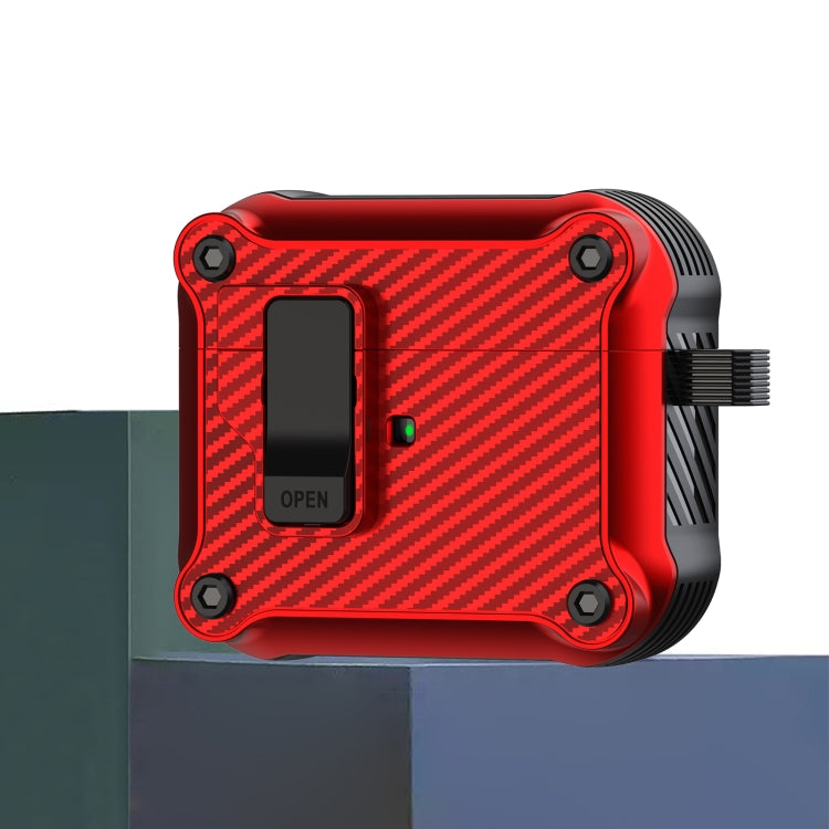 Carbon Fiber Magnetic Automatic Switch Earphone Protective Case, For AirPods 4, For AirPods Pro 2, For AirPods 3, For AirPods Pro