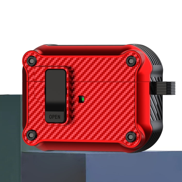 Carbon Fiber Magnetic Automatic Switch Earphone Protective Case, For AirPods 4, For AirPods Pro 2, For AirPods 3, For AirPods Pro