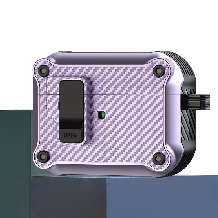 Carbon Fiber Magnetic Automatic Switch Earphone Protective Case, For AirPods 4, For AirPods Pro 2, For AirPods 3, For AirPods Pro