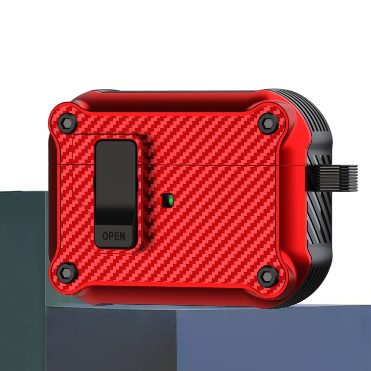 Carbon Fiber Magnetic Automatic Switch Earphone Protective Case, For AirPods 4, For AirPods Pro 2, For AirPods 3, For AirPods Pro
