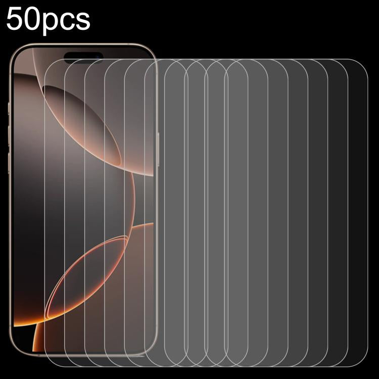 50pcs 0.26mm 9H 2.5D High Aluminum Tempered Glass Film