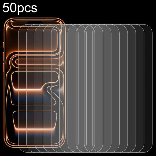 50pcs 0.26mm 9H 2.5D High Aluminum Tempered Glass Film