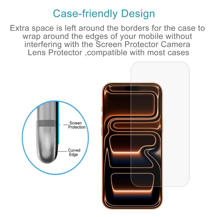50pcs 0.26mm 9H 2.5D High Aluminum Tempered Glass Film