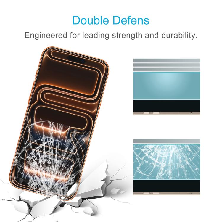 50pcs 0.26mm 9H 2.5D High Aluminum Tempered Glass Film