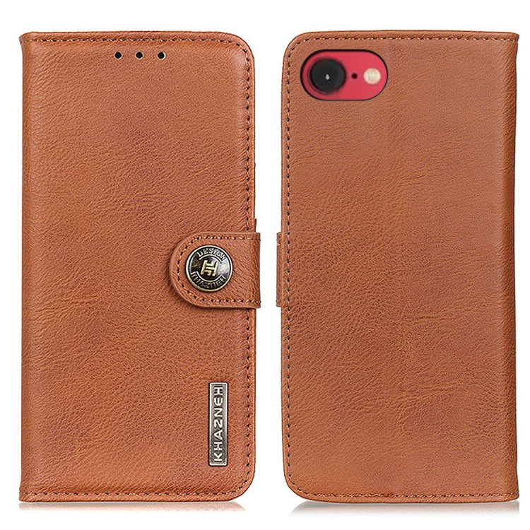 KHAZNEH Cowhide Texture Horizontal Flip Leather Phone Case, For iPhone 16 Pro Max, For iPhone 16 Pro, For iPhone 16 Plus, For iPhone 16, iPhone 16e, For iPhone 15 Pro Max