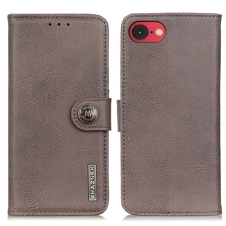 KHAZNEH Cowhide Texture Horizontal Flip Leather Phone Case, For iPhone 16 Pro Max, For iPhone 16 Pro, For iPhone 16 Plus, For iPhone 16, iPhone 16e, For iPhone 15 Pro Max