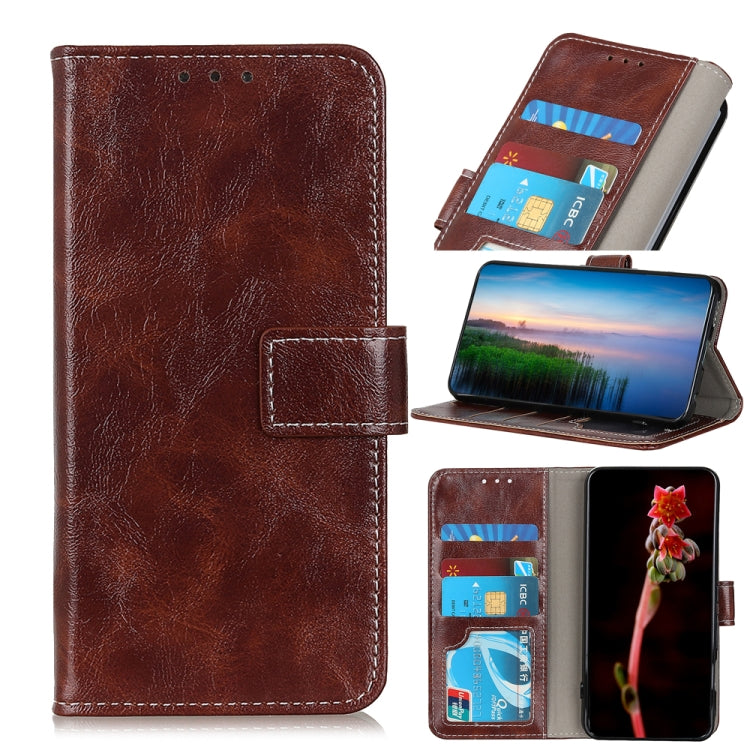 Retro Crazy Horse Texture Horizontal Flip Leather Phone Case, For iPhone 16, For iPhone 15 Pro Max, For iPhone 15 Pro, For iPhone 15 Plus