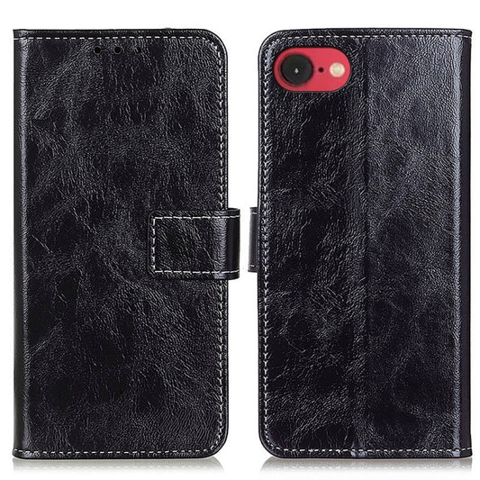 Retro Crazy Horse Texture Horizontal Flip Leather Phone Case, For iPhone 16e / 17e, For iPhone 17 Pro Max, For iPhone 17 Pro, For iPhone 17