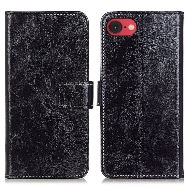 Retro Crazy Horse Texture Horizontal Flip Leather Phone Case, For iPhone 18 Pro / 17 Pro, For iPhone 18 Pro Max / 17 Pro Max, For iPhone 16e / 17e, For iPhone 17