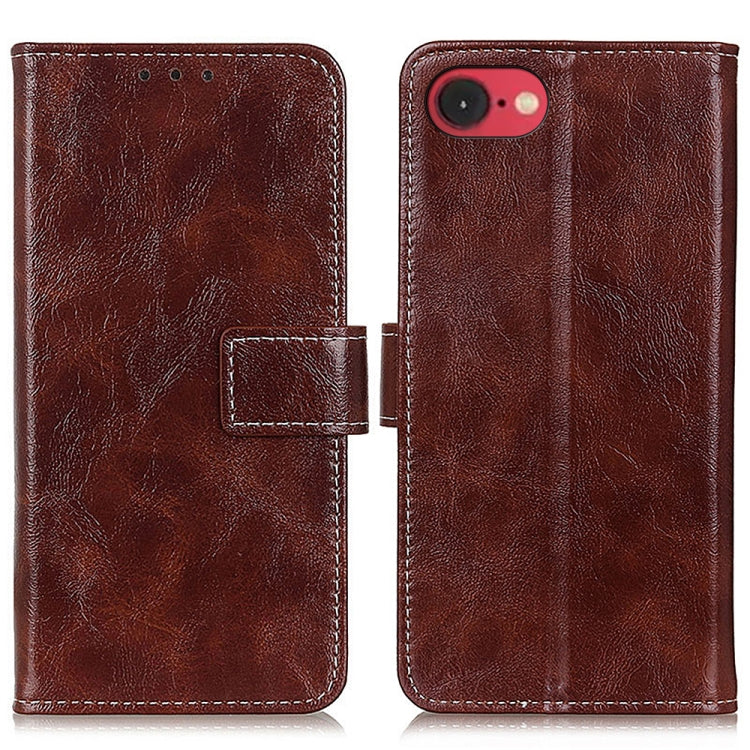 Retro Crazy Horse Texture Horizontal Flip Leather Phone Case, For iPhone 18 Pro / 17 Pro, For iPhone 18 Pro Max / 17 Pro Max, For iPhone 16e / 17e, For iPhone 17
