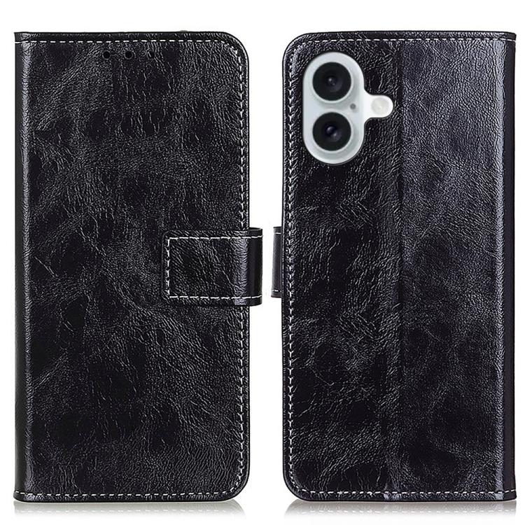 Retro Crazy Horse Texture Horizontal Flip Leather Phone Case, For iPhone 18 Pro / 17 Pro, For iPhone 18 Pro Max / 17 Pro Max, For iPhone 16e / 17e, For iPhone 17
