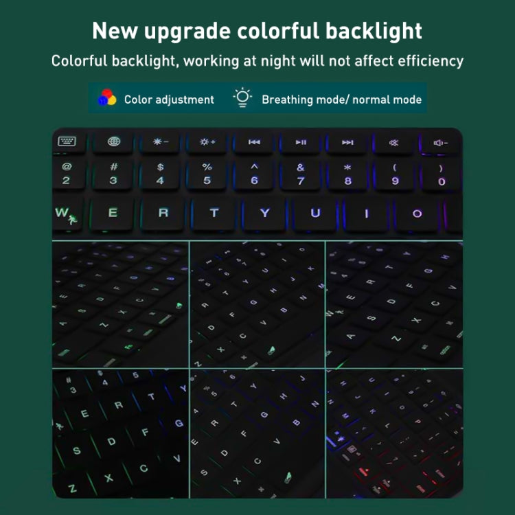 Integrated Bluetooth Keyboard Leather Case with Backlight & Touchpad, For iPad Pro 12.9 2022 / 2021 / 2020, For iPad Pro 11 2022 / 2021 / 2020, For iPad 10th Gen 10.9 2022, For iPad 10.2 2021 / 2020 / 2019, For iPad Air 2022 / 2020...
