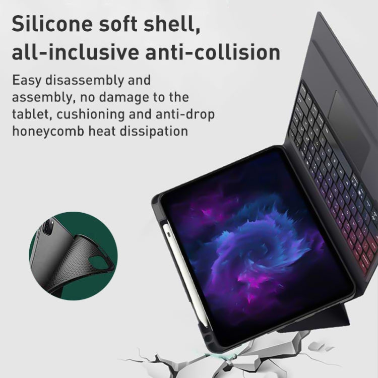 Integrated Bluetooth Keyboard Leather Case with Backlight & Touchpad, For iPad Pro 12.9 2022 / 2021 / 2020, For iPad Pro 11 2022 / 2021 / 2020, For iPad 10th Gen 10.9 2022, For iPad 10.2 2021 / 2020 / 2019, For iPad Air 2022 / 2020...