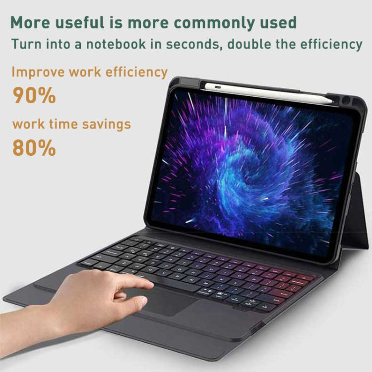 Integrated Bluetooth Keyboard Leather Case with Backlight & Touchpad, For iPad Pro 12.9 2022 / 2021 / 2020, For iPad Pro 11 2022 / 2021 / 2020, For iPad 10th Gen 10.9 2022, For iPad 10.2 2021 / 2020 / 2019, For iPad Air 2022 / 2020...