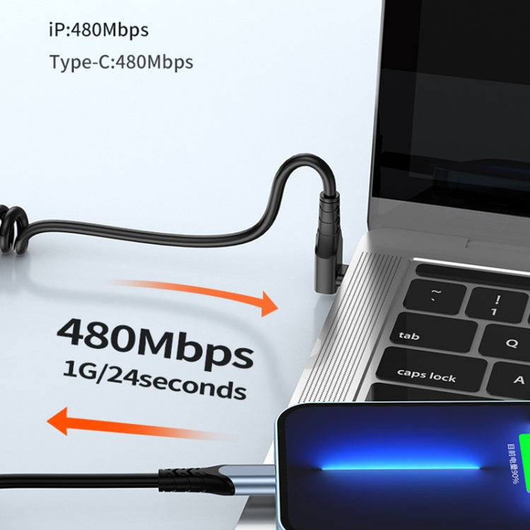 Elbow Spring Charging Data Cable, Length: 1.5m