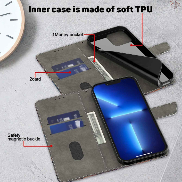 Crystal 3D Shockproof Protective Leather Phone Case, For iPhone 13 / 14