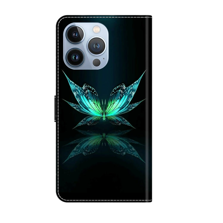 Crystal 3D Shockproof Protective Leather Phone Case, For iPhone 14 Pro Max