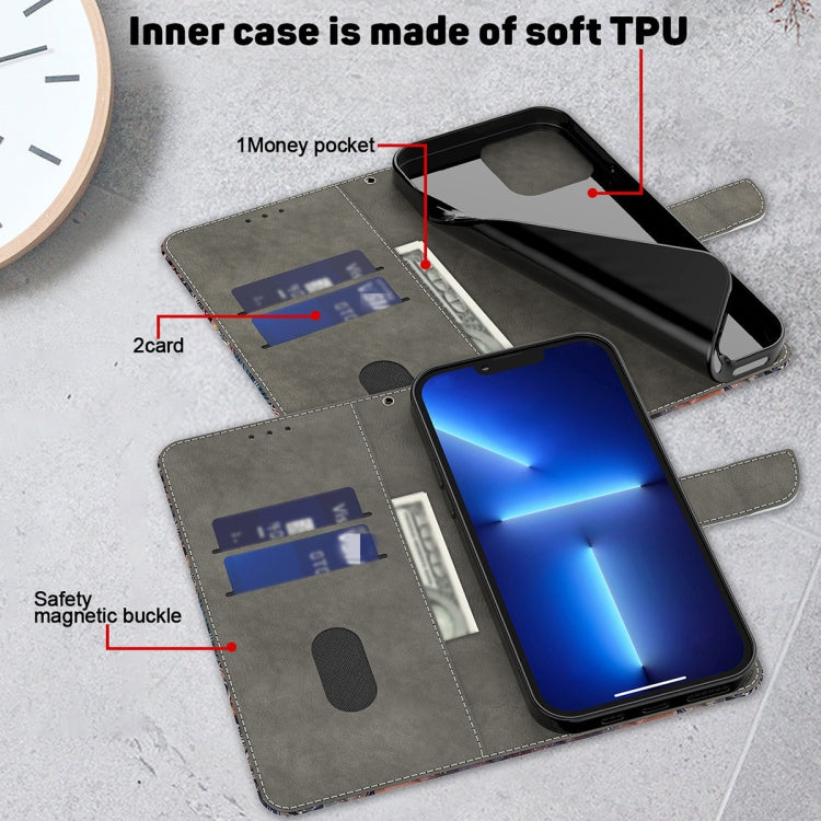 Crystal 3D Shockproof Protective Leather Phone Case, For iPhone 15 Pro