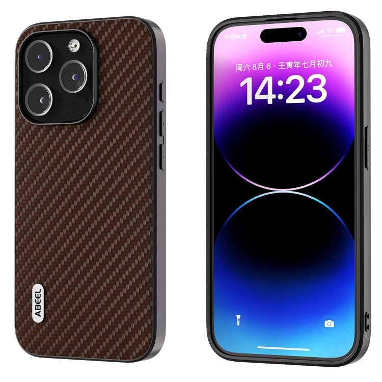 ABEEL Carbon Fiber Texture Protective Phone Case, For iPhone 15 Plus, For iPhone 15, For iPhone 14 Pro Max