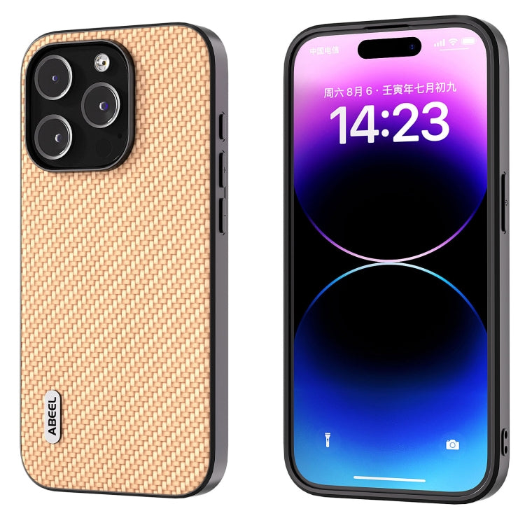 ABEEL Carbon Fiber Texture Protective Phone Case, For iPhone 15 Plus, For iPhone 15, For iPhone 14 Pro Max