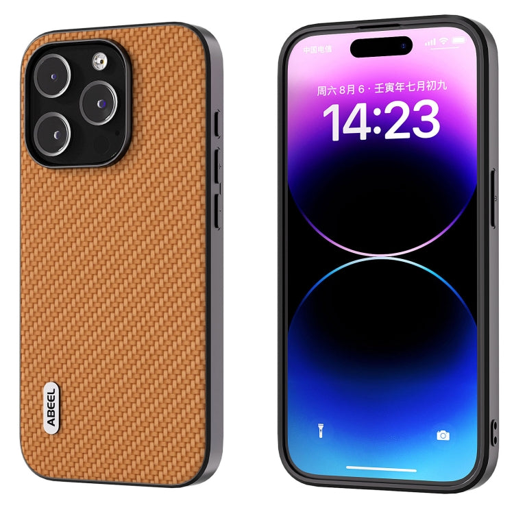 ABEEL Carbon Fiber Texture Protective Phone Case, For iPhone 15 Plus, For iPhone 15, For iPhone 14 Pro Max