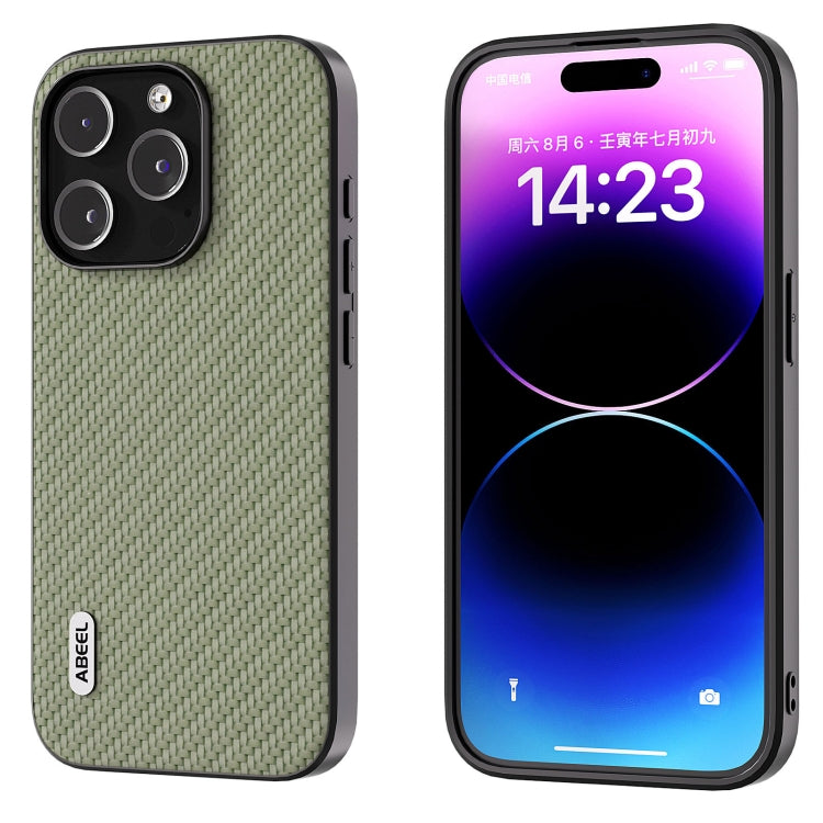 ABEEL Carbon Fiber Texture Protective Phone Case, For iPhone 15 Plus, For iPhone 15, For iPhone 14 Pro Max