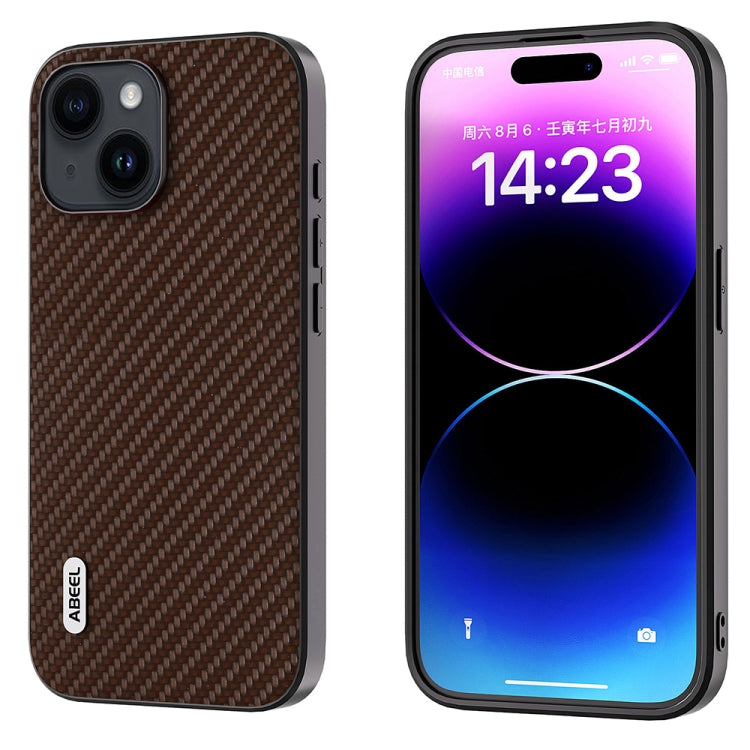 ABEEL Carbon Fiber Texture Protective Phone Case, For iPhone 15 Plus, For iPhone 15, For iPhone 14 Pro Max