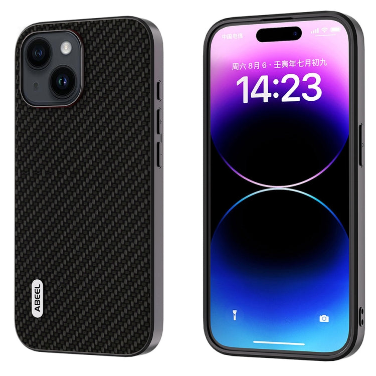 ABEEL Carbon Fiber Texture Protective Phone Case, For iPhone 15 Plus, For iPhone 15, For iPhone 14 Pro Max