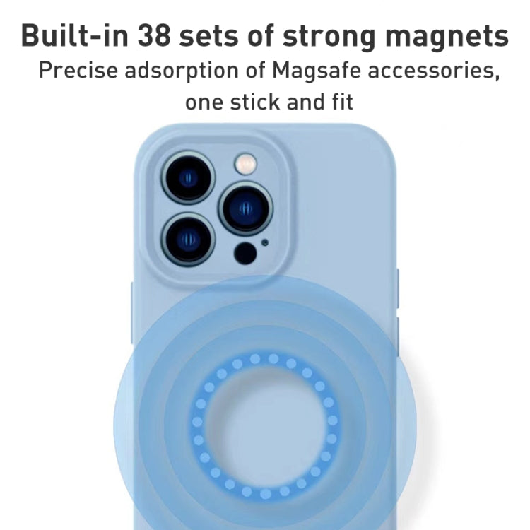 Liquid Silicone MagSafe Precision Hole Phone Case, For iPhone 14 Pro Max, For iPhone 13 Pro Max, For iPhone 13 Pro