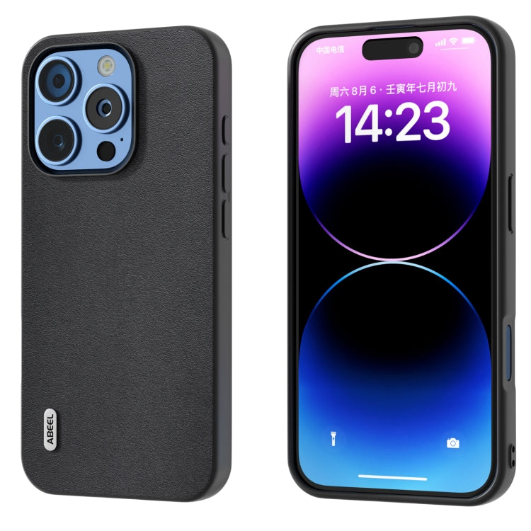 ABEEL Genuine Leather Xiaoya Series Phone Case, For iPhone 16 Pro Max, For iPhone 16 Pro, For iPhone 16 Plus, For iPhone 16, For iPhone 15 Pro Max, For iPhone 15 Pro