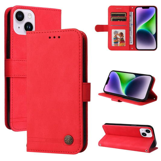 Skin Feel Life Tree Leather Phone Case, For iPhone 15