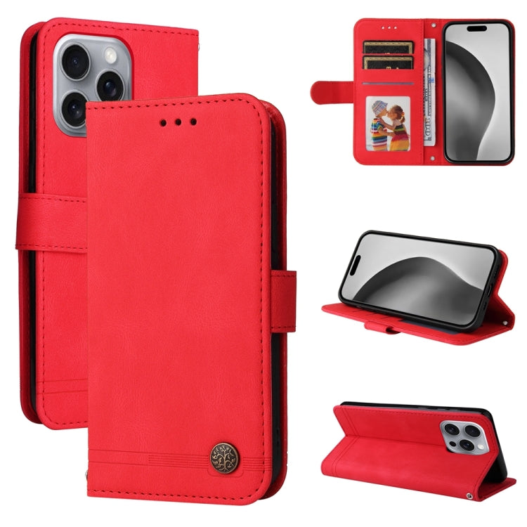 Skin Feel Life Tree Leather Phone Case, For iPhone 17 Air, For iPhone 16 Pro Max, For iPhone 16 Pro, For iPhone 16 Plus
