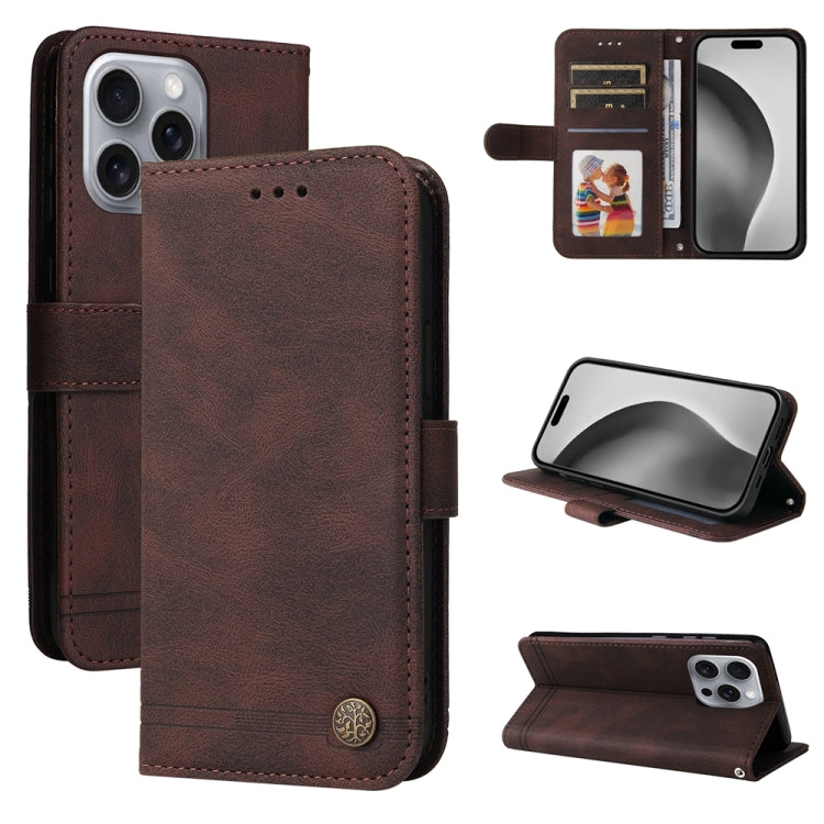Skin Feel Life Tree Leather Phone Case, For iPhone 17 Air, For iPhone 16 Pro Max, For iPhone 16 Pro, For iPhone 16 Plus