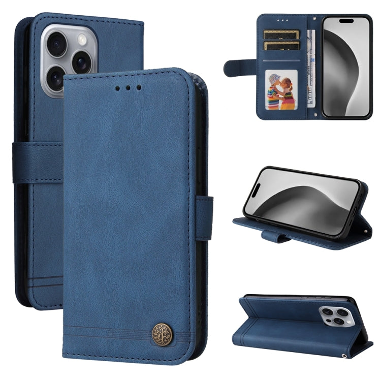 Skin Feel Life Tree Leather Phone Case, For iPhone 17 Air, For iPhone 16 Pro Max, For iPhone 16 Pro, For iPhone 16 Plus