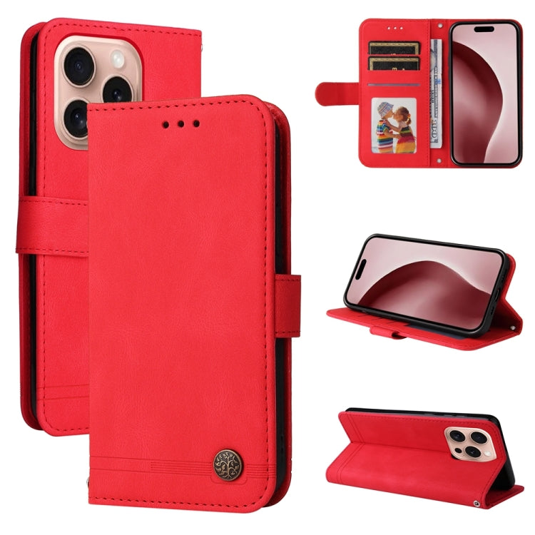 Skin Feel Life Tree Leather Phone Case, For iPhone 17 Air, For iPhone 16 Pro Max, For iPhone 16 Pro, For iPhone 16 Plus
